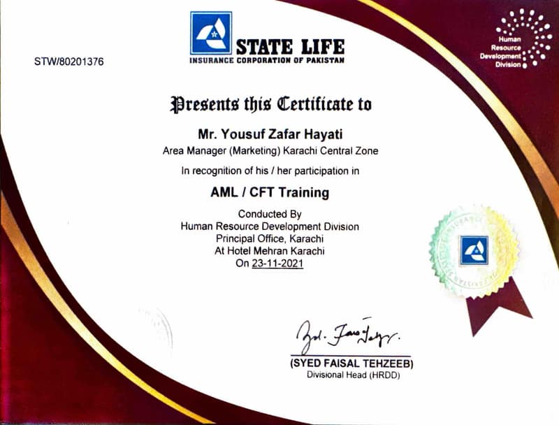 AML / CFT Training — HRDD State Life